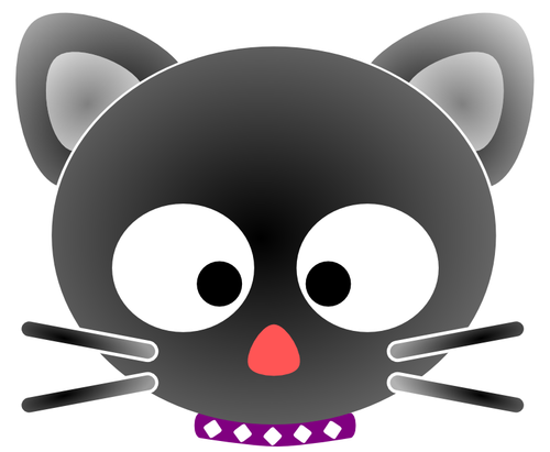 Desene animate drăguţ pisică portret desen vector