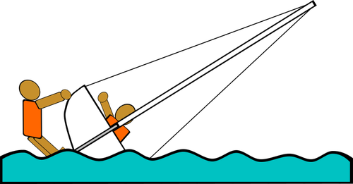 Berlayar terbalik penyelamatan ilustrasi