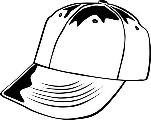 Valkoinen baseball-lippiksen vektorikuva