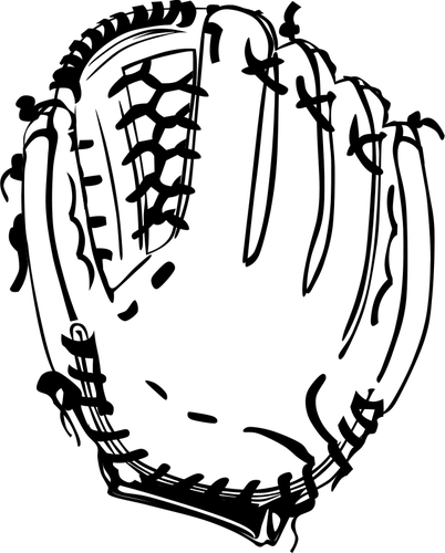 Vektorové grafiky baseballová rukavice