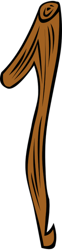 Bir woodstick vektör çizim