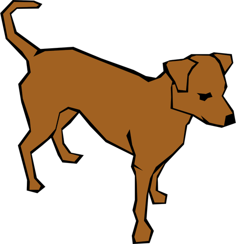Ilustración de vector perro marrón