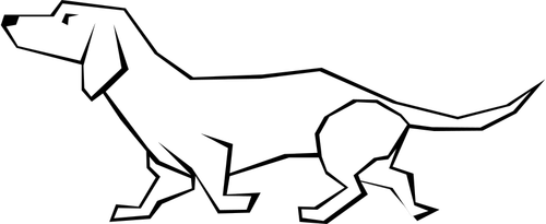 Simple vector drawing of a dog