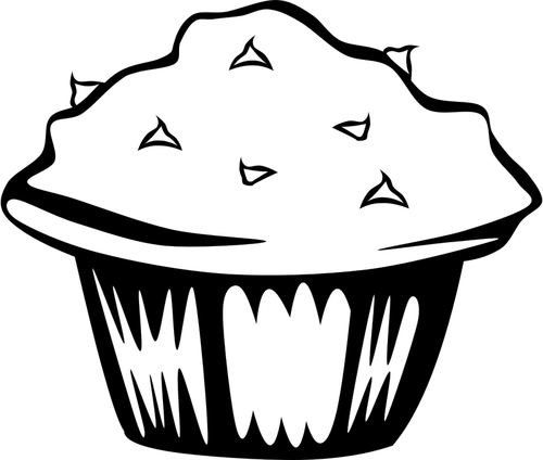Čokoládový muffin vektorové ilustrace