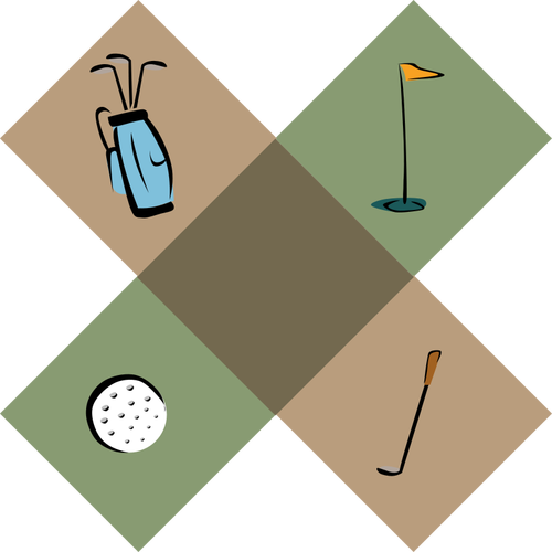 Векторное изображение гольф украшения