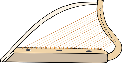 Vektorové ilustrace harfy