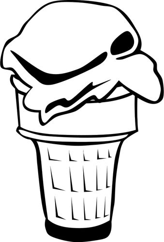 Dibujo vectorial de cono del helado