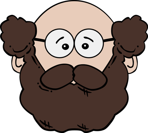 Vector imagine de un om cu barba
