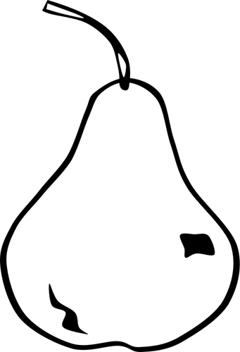 Vector clip art of pear