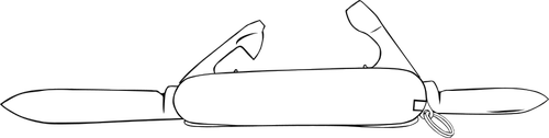 Gambar vektor pisau tentara Swiss