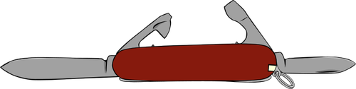 Brown Swiss army knife vektorbild