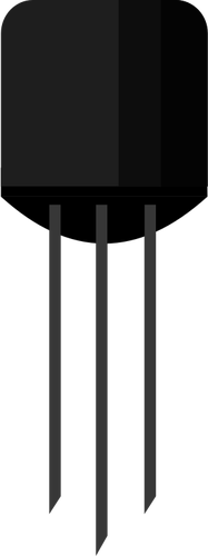 इलेक्ट्रॉनिक ट्रांजिस्टर वेक्टर छवि