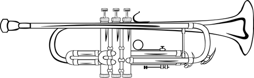 Ilustração em vetor de trompete