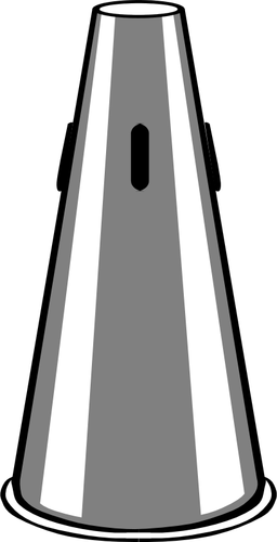 Image vectorielle de la trompette tout droit muet
