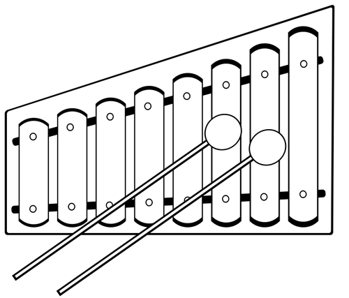 Grafica vettoriale di xilofono