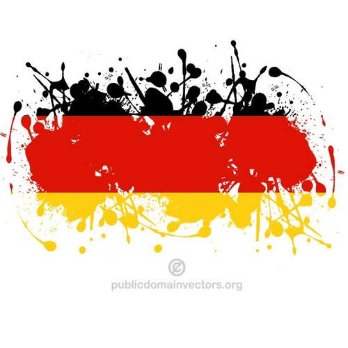 Saksan lippu maaliroiskeessa