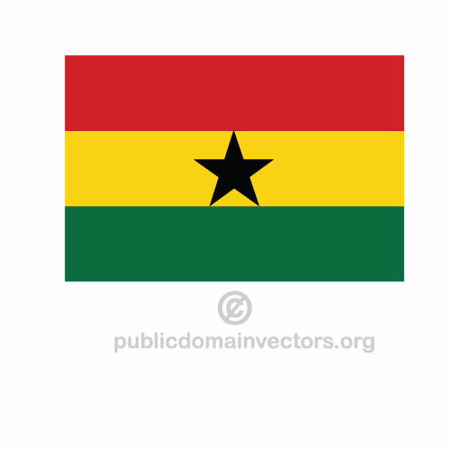 Векторный флаг Ганы