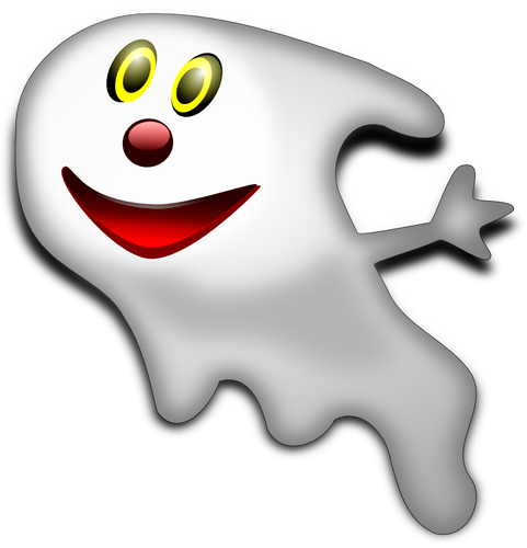 Хэллоуин улыбающегося призрака векторная графика