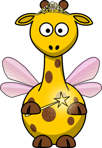 Vektorgrafikk utklipp av fairy giraffe
