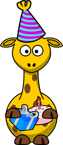 Vektorritning av part giraff