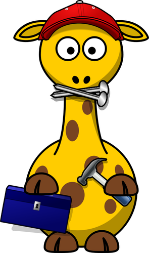 DIY Mann-Giraffe-Vektor-Bild
