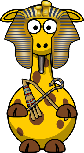 Pharao žirafa vektorové ilustrace