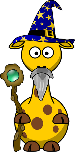 Grafica vectoriala de magician girafa