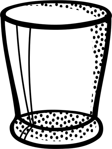 Ilustração em vetor de vidro copo de água