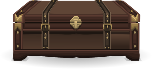 Antiker Koffer-Vektor-Bild