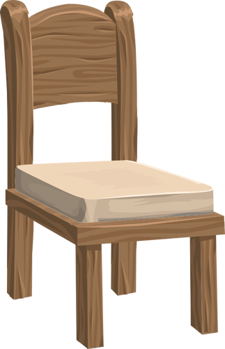 Деревянный стул векторное изображение