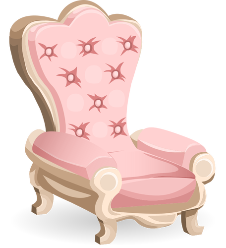 Roze Koninklijke stoel