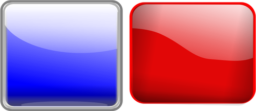 Rode en blauwe knoppen vector illustratie