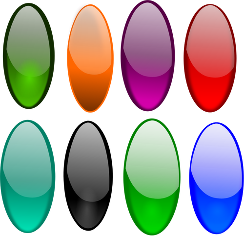 Gambar vektor berbentuk oval tombol