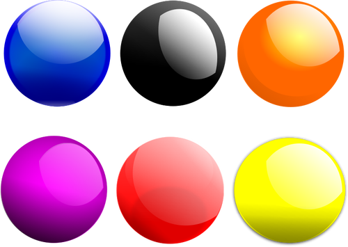 Imagem vetorial de botões coloridos brilhantes