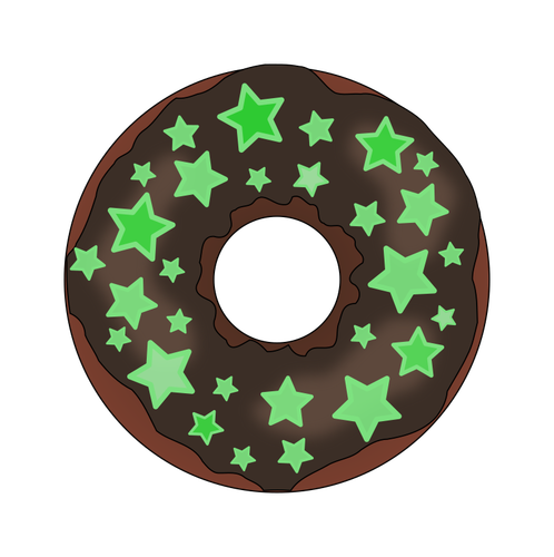 Donut med stjärnor