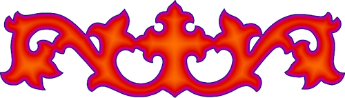 Rote dekorative Krone-Symbol