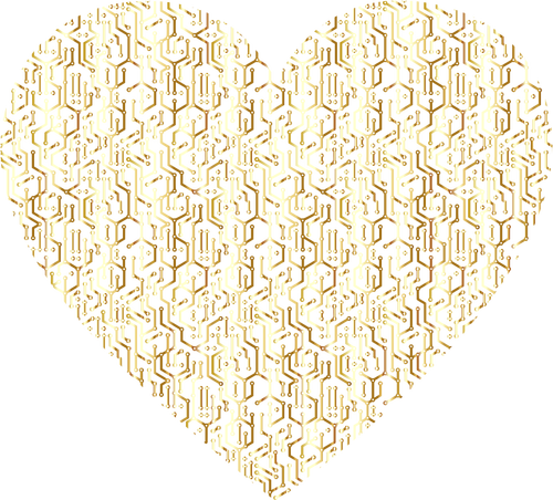 Gold elektronische Herz