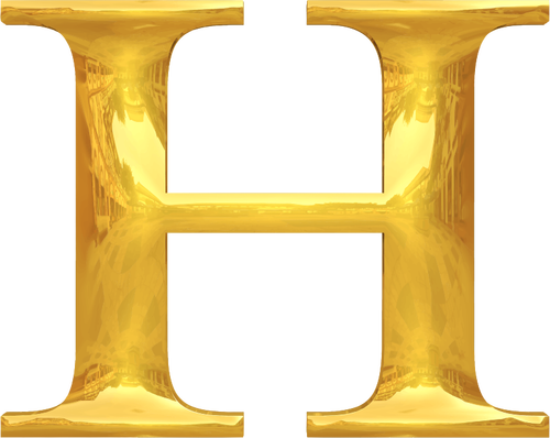 Altın tipografi H