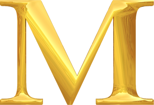 Tipografía de oro M