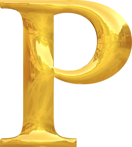 Golden bokstaven P