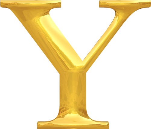 Typografia złota Y