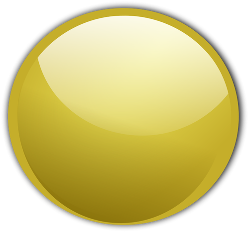 Botón brillante oro vector