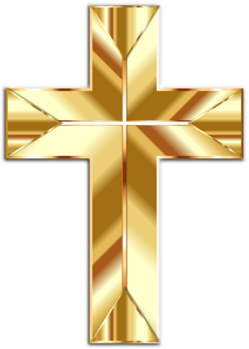 Vectorul miniaturi de aur cruce