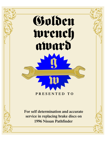 Goldener Schraubenschlüssel award