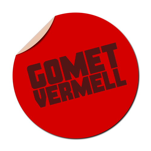 GOMET vermell красный стикер векторное изображение