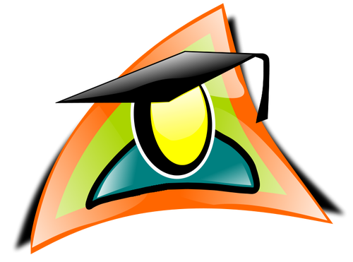 Graduate ikonen vektor ClipArt