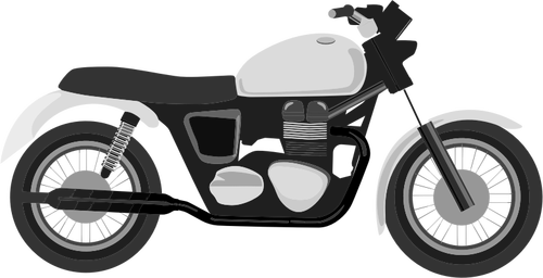 Motocicleta de tonuri de gri