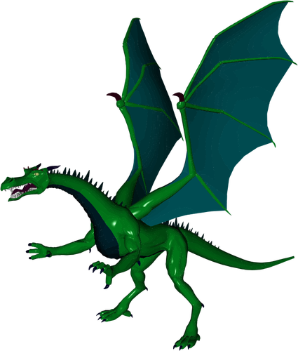 Létající drak zelený