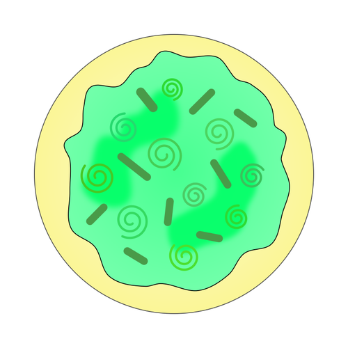 Zelený cukr cookie obraz krouživým pohybem