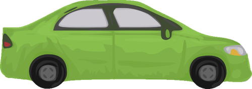 緑の自動車ベクトル画像